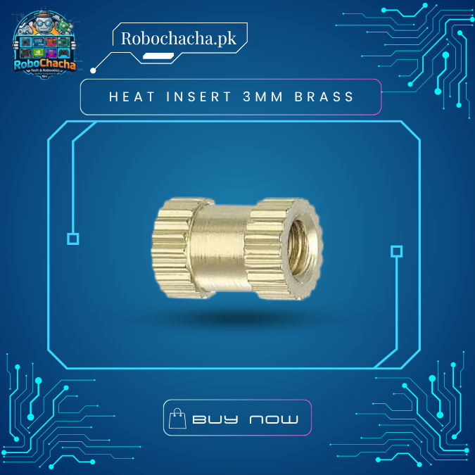 Brass Heat Insert M3 × 3mm – Heat-Set Threaded Insert for 3D Printing & Plastic Parts